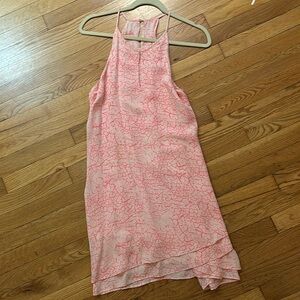 Parker Pink Priscilla Etude Quake Shift Dress 100% Silk
Keyhole Halter S